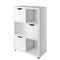 Contemporary Home Living Wooden Storage Cabinet with 6-Shelves - 37.5" - White